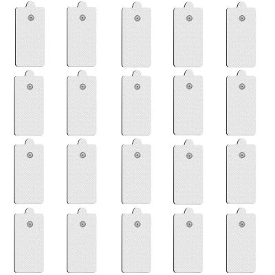 20 Pcs Large TENS Unit Electrode Pads Compatible with MEDVICE, NURSAL, Belifu, NueMedics TENS, VOVOU Upgraded Self-Adhesive Latex-Free 3.5mm Snap TENS Replacement Pads Patches Reuse More Than 50 Times