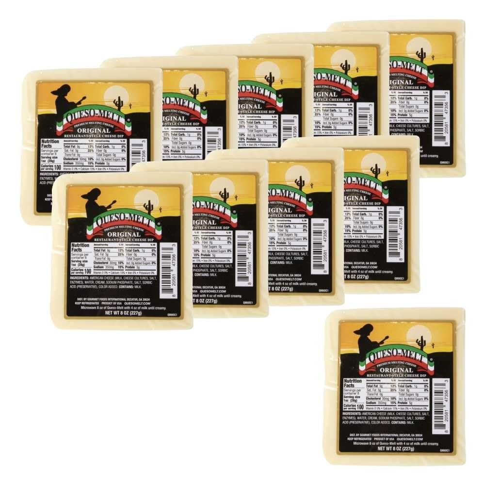 Original Queso-Melt Cheese, 8 oz, 10 Pack