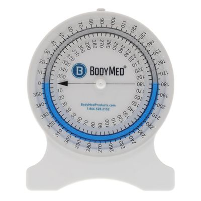 BodyMed Professional Inclinometer for Physical Therapy & Rehabilitation, Easy to Read, Test Range of Motion, Professional Rehab Tool