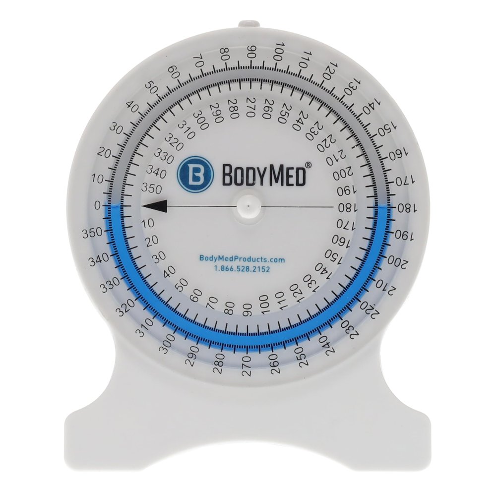 BodyMed Professional Inclinometer for Physical Therapy & Rehabilitation, Easy to Read, Test Range of Motion, Professional Rehab Tool