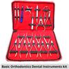 18 Pcs Dental Orthodontic Kit Band Placement Seperator Bracket Ligature Kit, Bracket Plier, Posterior Plier, Weingart Plier, How Plier, Bird Beak Plier, Hard Wire Cutter, Distal End Cutter view 3
