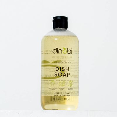 DINOBI Skin Sensitive Dish Soap w/Lemongrass  Clean, Plant Based, and Sulfate-Free 16 Ounce | Environmentally Friendly, Hypoallergenic and Skin Safe, Vegan (Lemongrass Dish Soap, 1)