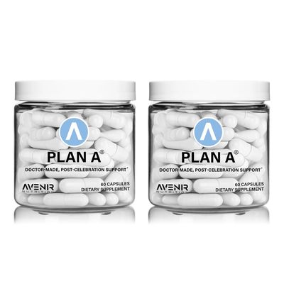 Avenir Nutrition Plan A - Post-Celebration Relief & Morning Restore, Dehydration & Headache Support - Dihydromyricetin DHM and L Cysteine - 90 Capsules
