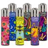 Clipper - Classic Large Reusable Lighter - Iconic Premium Refillable Lighters Bulk Pack - Replace Butane, Flint for Unlimited Lights - 6 Pack - Designs and Colors Will Vary (6) view 1