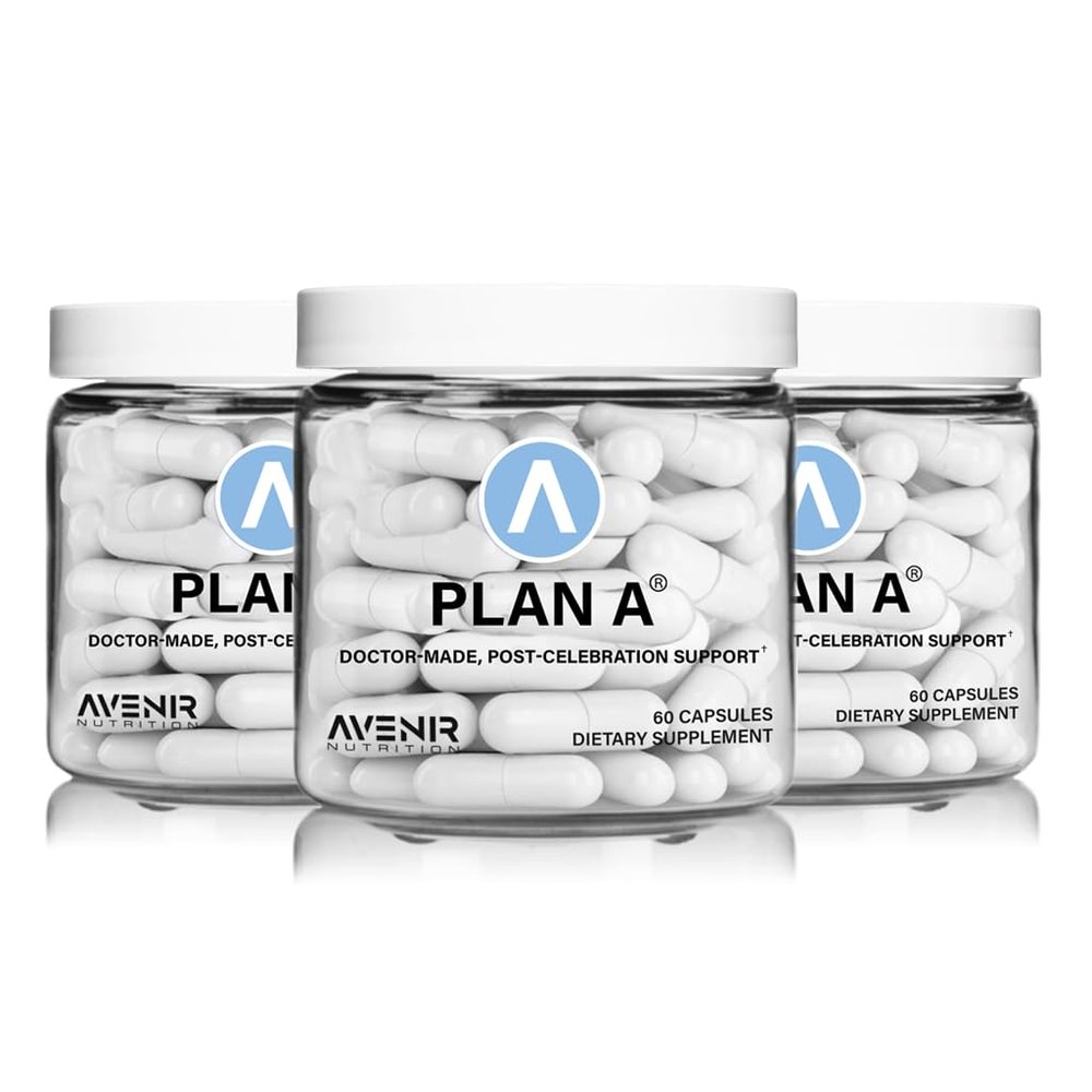 Avenir Nutrition Plan A | Post-Celebration Relief & Morning Restore | Electrolyte for Dehydration & Headache Support | Dihydromyricetin DHM & L Cysteine | 135 Capsules for Men and Women