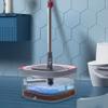 True & Tidy SPIN-800 TrueClean Mop and Bucket System Self Wringing Spin Mop with Separate Compartments for Clean and Dirty Water (Pink) view 4