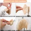 Reusable Heel Guards Liners for Loose Shoes & Too Big Boots - Self-Adhesive Heel Protector Pads (4 Black) view 3