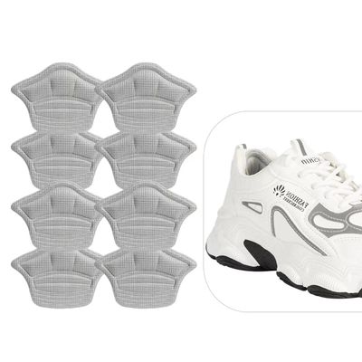 4 Pairs-Heel Guards for Shoes,Back of Heel Cushion Inserts,Loose Shoes Too Big,Reusable Adhesive Heel Guards Liners Protect Improved Women Men Shoe Fit&Comfort (4 Grey)