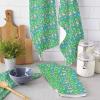 Smile Sunflower Kitchen Towels Microfiber Cleaning Cloths, Easter Rabbit Floral Egg Blue Soft Dish Towels for Kitchen, 1 Piece Absorbent Hand Towels Reusable Tea Towels,Bar Towels,18x28 Inch view 3