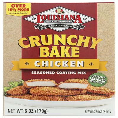 Louisiana Fish Fry, Seasoned Coating Mix, Chicken, 6 Ounce