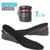 3-Layer Height Increase Elevator Shoes Insoles, Heel Lifts 7cm for Men & Women view 2