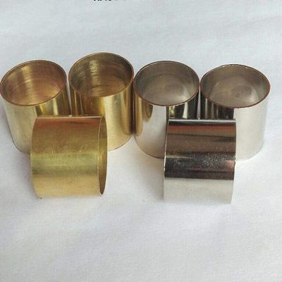 FICUS GIFT Lot of 6 Solid Brass & Silver Ferrules Collars Ring Shaft Walking Stick-Spare Part Accessories for Wooden Sticks-Walking Cane