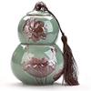 LOKOO Funeral Urn Burial Urns at Home for A Small Amount Human Ashes Creative Gourd Two Layers of Independence (Color : #4) view 1