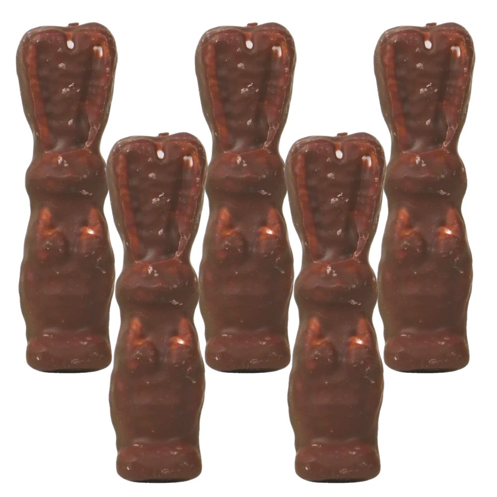 A1 UNLIMITED Chocolatey-Covered Marshmallow Bunnies, Fluffy Candy Stuffers for Easter Baskets Egg Hunts Party Gift Bags Filler Holiday Treats Individually Wrapped, (1 Pack) with Glamah Bonus Item