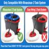6 Pack Mop Replacement Heads with 1 Base - Deep Cleaning, Microfiber Mop Head Replacement for EasyWring RinseClean 2 Tank System - Durable, Machine Washable and Easy to Replace Spinning Mop Heads view 4