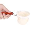Coffee Filter, Reusable Washable Flannel Cloth Coffee Filter Strainer with Wood Handle(L) view 2