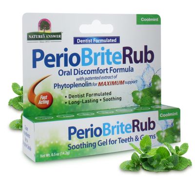 Nature's Answer Periorub Topical Rub, 0.5 oz (Pack of 2) | Dentist Formulated Soothing Gel for Teeth and Gums