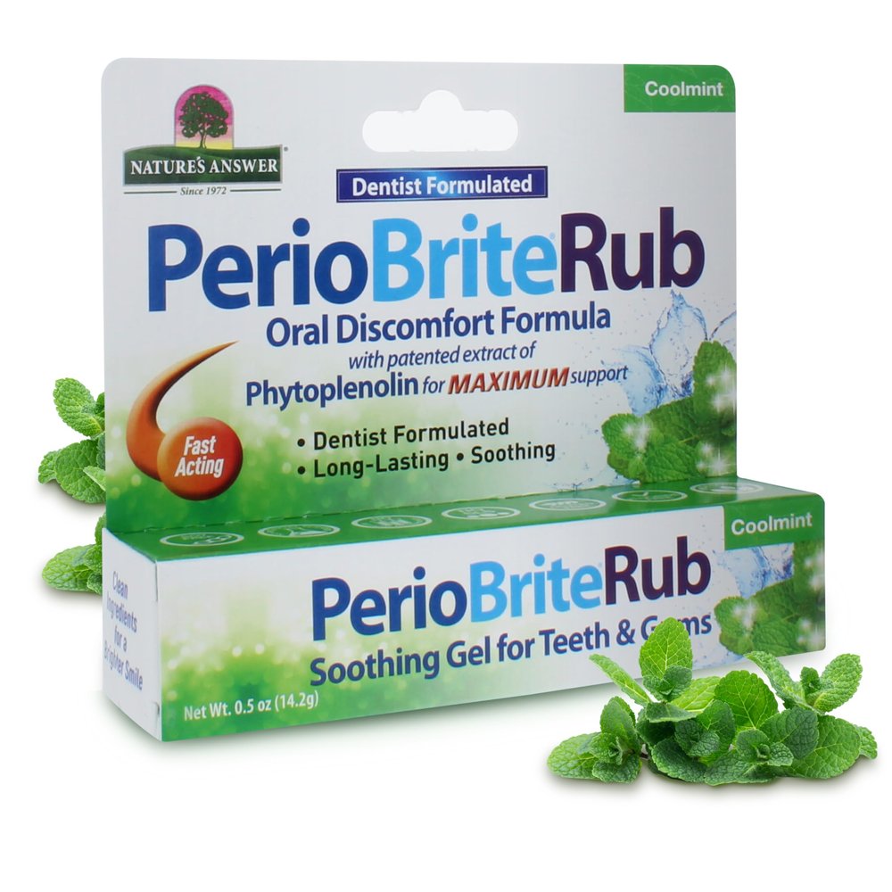 Nature's Answer Periorub Topical Rub, 0.5 oz (Pack of 2) | Dentist Formulated Soothing Gel for Teeth and Gums