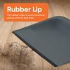 Superio Clip-On Dustpan with Rubber Lip - 10-inch Wide Durable Plastic Dust Pan with Comfort Grip Handle, 2-Pack (Grey) view 4