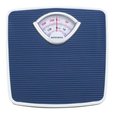 SmartHeart Analog Body Weight Scale | Mechanical Scale | 286 lbs / 130 kg Capacity | Non-Skid Platform | Easy Dial Calibration | No Batteries Needed