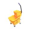 TrueCraftware- 36 qt. Yellow Mop Bucket & Side Press Wringer Set- Pail/Mop Bucket with Mop Strainer/Wringer Combo Household Portable Mop Buckets Ideal for Household and Public Places Floor view 1