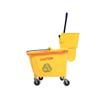 TrueCraftware- 36 qt. Yellow Mop Bucket & Side Press Wringer Set- Pail/Mop Bucket with Mop Strainer/Wringer Combo Household Portable Mop Buckets Ideal for Household and Public Places Floor view 3