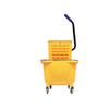 TrueCraftware- 36 qt. Yellow Mop Bucket & Side Press Wringer Set- Pail/Mop Bucket with Mop Strainer/Wringer Combo Household Portable Mop Buckets Ideal for Household and Public Places Floor view 4