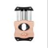 Colibri Premium Diamond V-Cut Cigar Cutter - Ergonomic Stainless Steel Spring-Loaded Blade, Ideal for up to 60+ Ring Gauge - Gift for Cigar Enthusiasts (Rose & Black) view 1