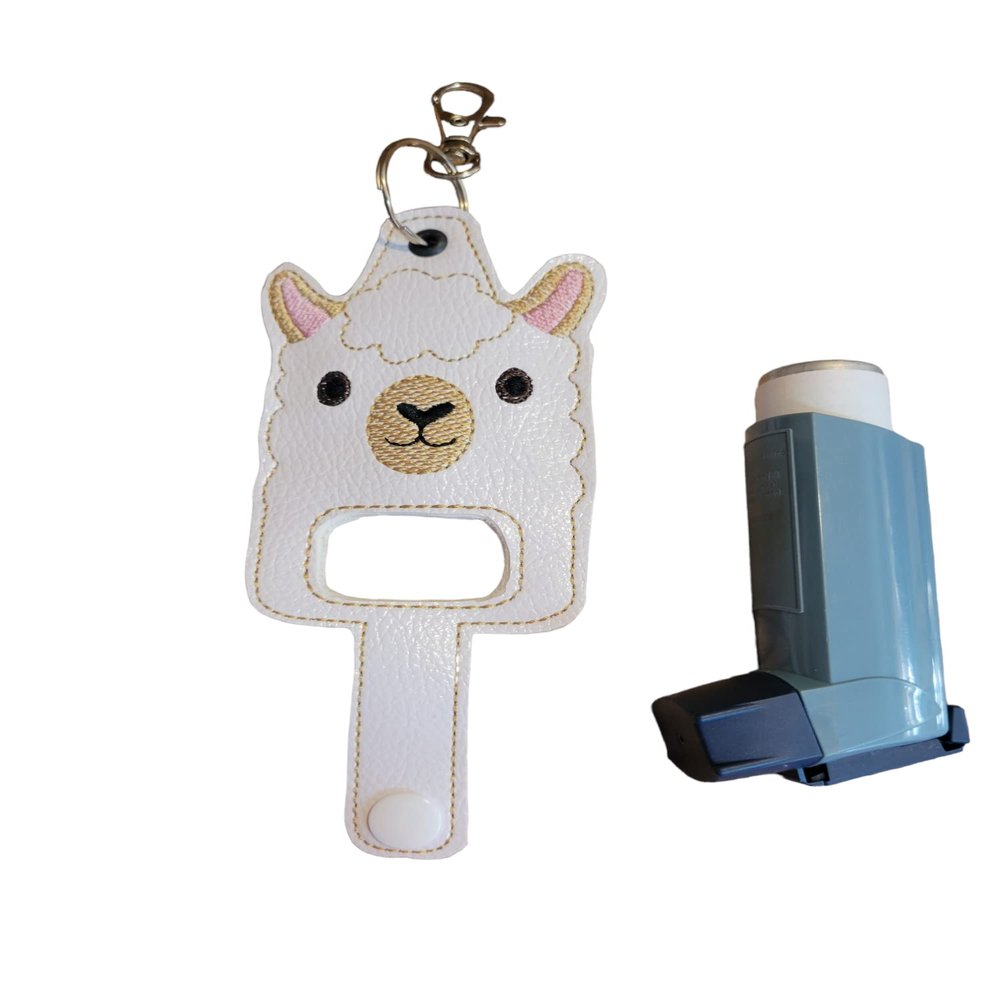 Bow Wow Pet Wear Llama inhaler Holder Key chain Key Fob