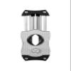 Colibri Premium Diamond V-Cut Cigar Cutter - Ergonomic Stainless Steel Spring-Loaded Blade, Ideal for up to 60+ Ring Gauge - Gift for Cigar Enthusiasts (Chrome & Black) view 1