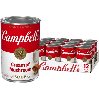 Campbell's Condensed Cream of Mushroom Soup, 10.5 oz Can (12 Pack)