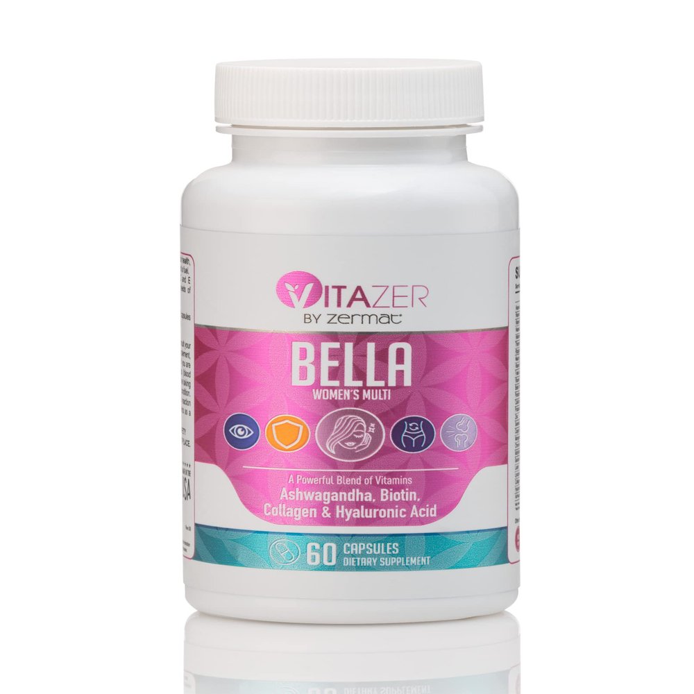 Zermat, Multivitamin for Women, Vitazer, Bella Women's Multi, Live a Healthier Life 60 Capsules.