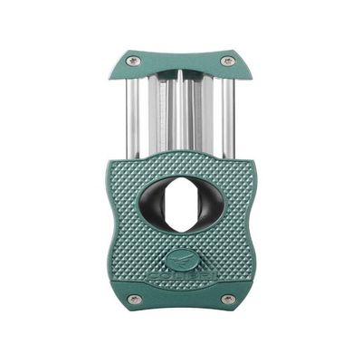 Colibri Premium Diamond V-Cut Cigar Cutter - Ergonomic Stainless Steel Spring-Loaded Blade, Ideal for up to 60+ Ring Gauge - Gift for Cigar Enthusiasts (Green)