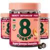 8Greens Supergreens Gummies | Super Greens Powder Superfood Gummy for Metabolism, Immunity & Focus, Digestive Health Enzymes, Organic: Chlorella, Spirulina, Aloe Vera, Peach Flavor, 150 Count view 1