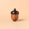 10Pcs Mini Acorns Solid Wood Medicine Pill Box Portable Sandalwood Acorn Pill Case Tablets Storage Sealed Can for Outdoor view 2