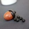 10Pcs Mini Acorns Solid Wood Medicine Pill Box Portable Sandalwood Acorn Pill Case Tablets Storage Sealed Can for Outdoor view 3