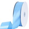TONIFUL 1-1/2 Inch (40mm) x 100 Yards Sky Blue Wide Satin Ribbon Solid Fabric Ribbon for Gift Wrapping Chair Sash Valentine's Day Wedding Birthday Party Decoration Hair Floral Craft Sewing view 1
