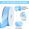 TONIFUL 1-1/2 Inch (40mm) x 100 Yards Sky Blue Wide Satin Ribbon Solid Fabric Ribbon for Gift Wrapping Chair Sash Valentine's Day Wedding Birthday Party Decoration Hair Floral Craft Sewing view 3