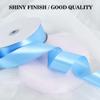 TONIFUL 1-1/2 Inch (40mm) x 100 Yards Sky Blue Wide Satin Ribbon Solid Fabric Ribbon for Gift Wrapping Chair Sash Valentine's Day Wedding Birthday Party Decoration Hair Floral Craft Sewing view 4
