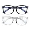 AFNWQI Blue Light Glasses for Women Men,2 Pack,Bluelight Eyeglasses,Fashion Square Frame Blue Light Blocking Glasses,Black Clear Eyewear,Computer & Gaming Glasses for Anti-screen Fatigue view 1