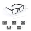 AFNWQI Blue Light Glasses for Women Men,2 Pack,Bluelight Eyeglasses,Fashion Square Frame Blue Light Blocking Glasses,Black Clear Eyewear,Computer & Gaming Glasses for Anti-screen Fatigue view 2