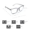 AFNWQI Blue Light Glasses for Women Men,2 Pack,Bluelight Eyeglasses,Fashion Square Frame Blue Light Blocking Glasses,Black Clear Eyewear,Computer & Gaming Glasses for Anti-screen Fatigue view 3
