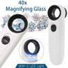 40X Magnifying Glass with Light, with 2 LEDs Magnifying Glass for Close Work, Portable Handheld Magnifying Glasses for Reading view 4