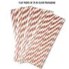 500 pcs Party Paper Drinking Straws Bulk, Glitter Holiday Restaurant Coffee Cocktail Juice Bar Kids Baby Bridal Shower Wedding Birthday Craft Lollipop Cake Pop Sticks (Rose Gold Foil Stripe) view 2