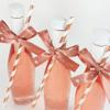 500 pcs Party Paper Drinking Straws Bulk, Glitter Holiday Restaurant Coffee Cocktail Juice Bar Kids Baby Bridal Shower Wedding Birthday Craft Lollipop Cake Pop Sticks (Rose Gold Foil Stripe) view 4