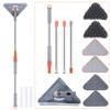 82 Inches Wall Cleaner Mop with Long Handle, with 39.8-82 Inch Extension Pole 360 Rotatable Wall Triangle Mop Kit for Walls Ceiling Window Skirting Floor Dust Cleaning (Retractable Mop) view 1