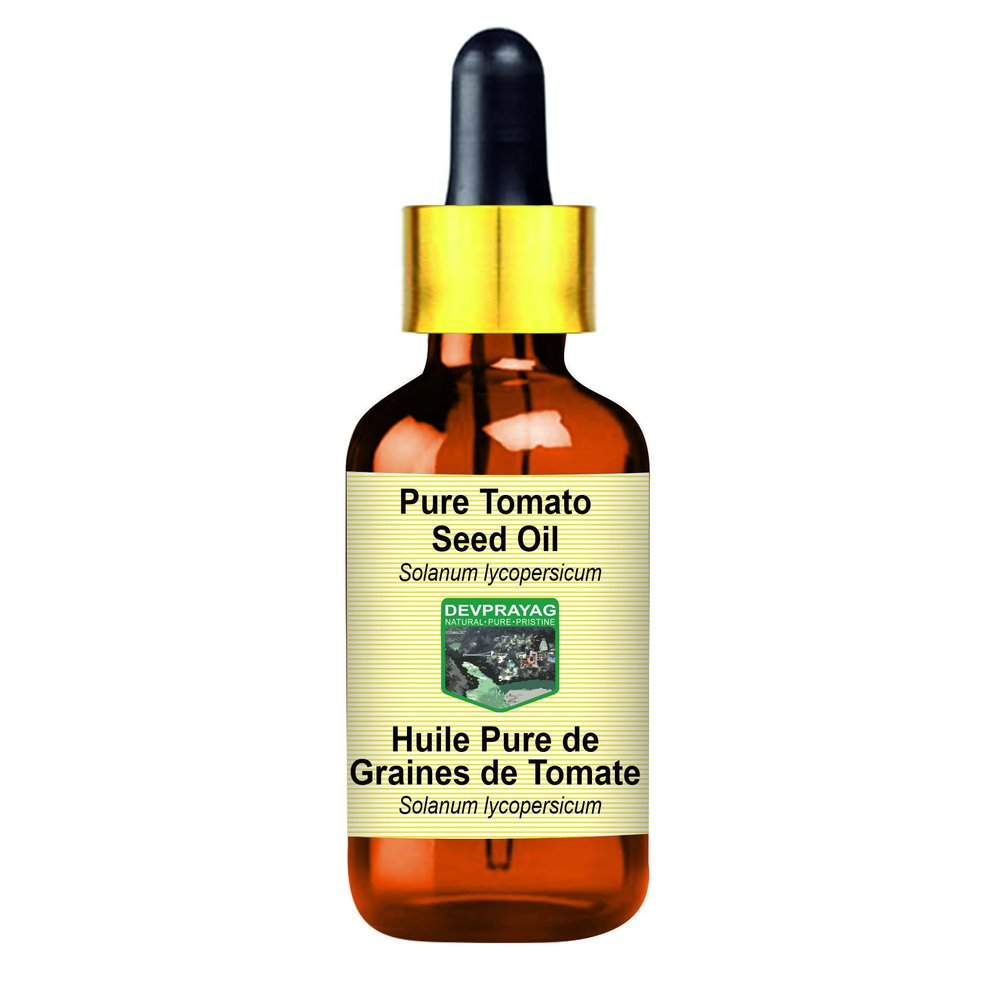 DEVPRAYAG Pure Tomato Seed Oil (Solanum lycopersicum) with Glass Dropper 15ml (0.50 oz)