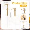 8 Pack Coffee Syrup Pumps, Fits Most 750ml Bottles (Torani, Davinci, Matteo, Jordan's) - No Dripping, Gold view 2