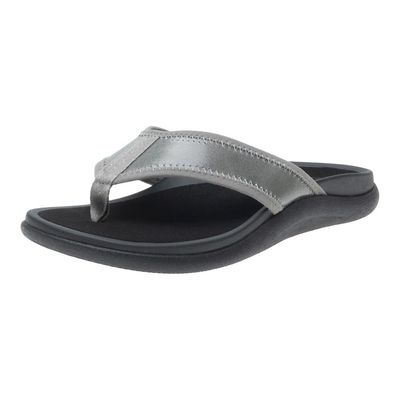 ABEO Laguna Flip Flops For Women | Orthopedic Sandals | Arch Support Sandals | Ball of Foot Pain Relief | Built-In Metatarsal Pads Women | Ball Of Foot Cushions for Women Metallic 10 Medium