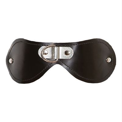 Leather Blindfold Eye Cover with D-Ring Attachment